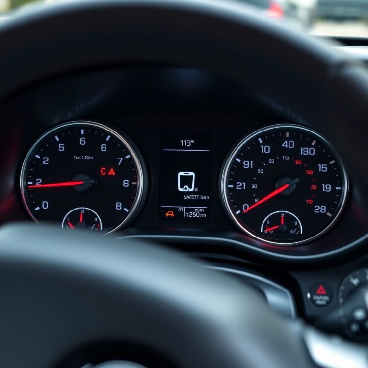 A detailed close-up of the Corsa VXR's dashboard and safety features, highlighting its compliance with modern emission and safety standards.