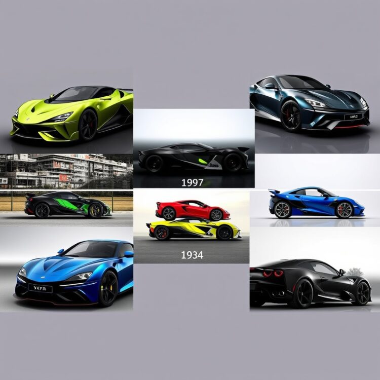 A timeline collage of VXR models through the years, showcasing their evolution in design and technology.