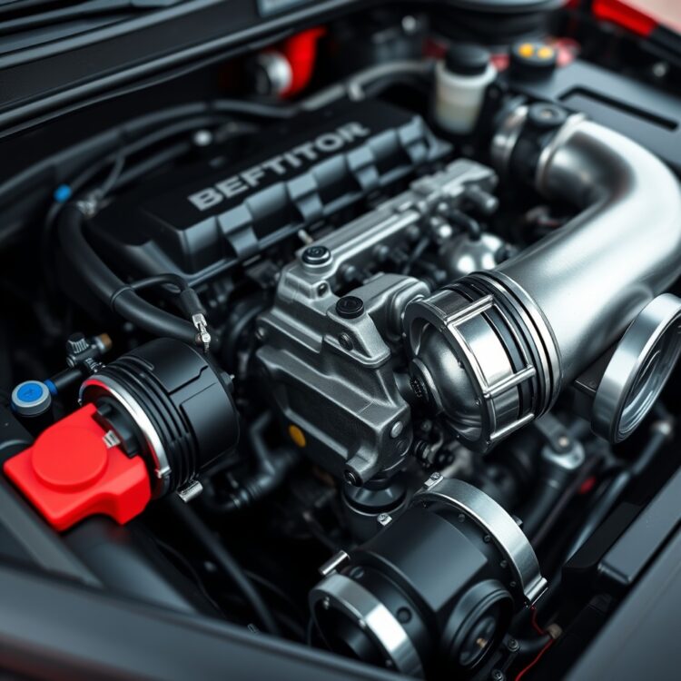A close-up of a high-performance 1.6T engine with turbocharging components visible, showcasing the engineering behind the Corsa VXR's power.