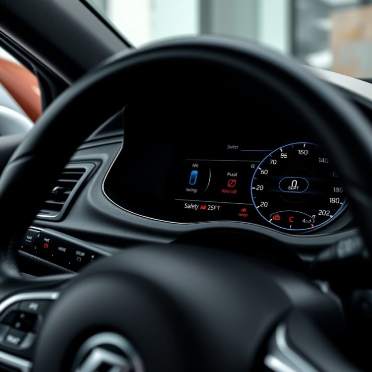 A detailed view of the Corsa VXR's dashboard, focusing on the safety and driver assistance system controls in a modern, sleek interior setting.