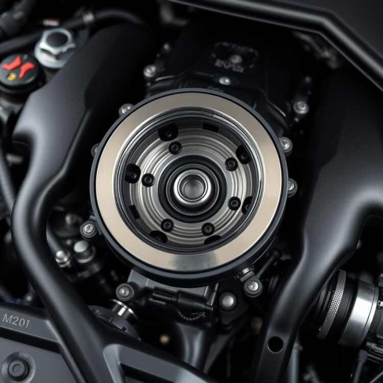 A high-resolution, professional stock photo of a modern car engine with a focus on the cylinder area, showcasing the intricate details and design without any text.