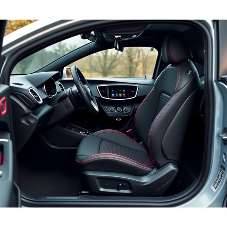 The interior of a Corsa VXR, focusing on the driver's seat and dashboard, illustrating the blend of comfort and technology.