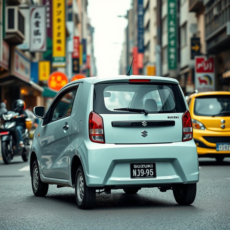 A modern Suzuki Alto parked in a bustling city street, representing its current market position and appeal to urban drivers.