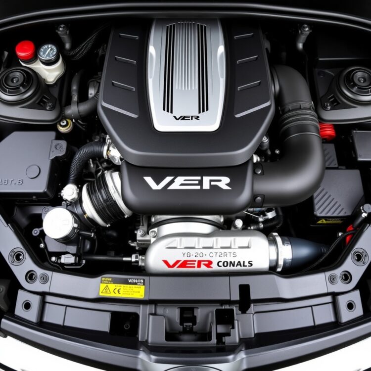 A close-up of the Corsa VXR's engine bay, showcasing the turbocharged engine with detailed focus on the VXR branding and performance parts.