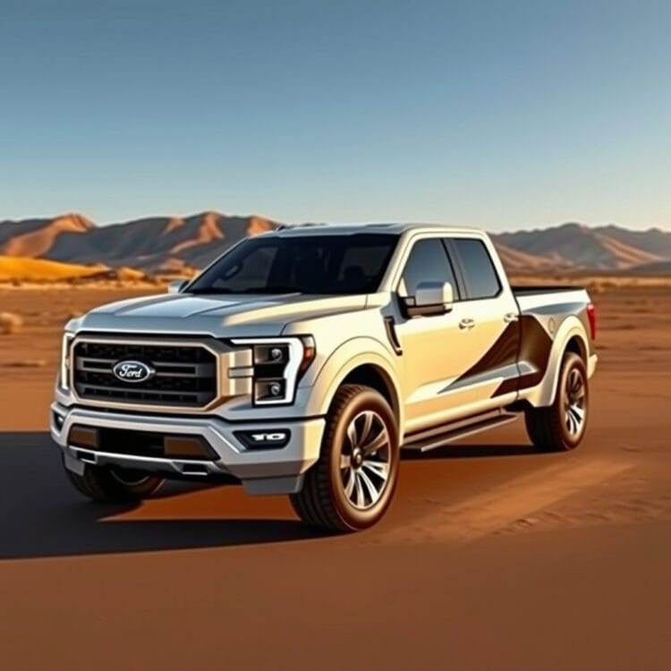 A futuristic and sleek image of a concept Ford F-Series truck, possibly electric or hybrid, symbolizing innovation and the future direction of the F-Series lineup.