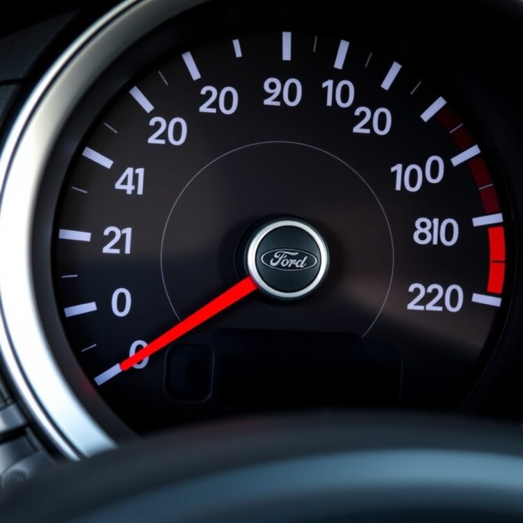 A close-up of a Ford Fiesta odometer showing high mileage, symbolizing the concept of high mileage for a Ford Fiesta.