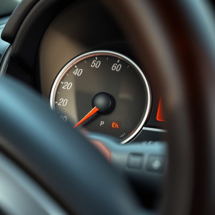 A close-up of a Ford Fiesta's odometer showing high mileage, with a focus on the wear and tear details on the steering wheel and seats, illustrating the impact of mileage and condition on the car's value.