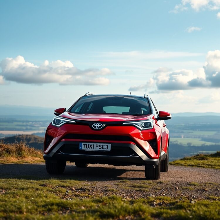 A futuristic concept image of Toyota's upcoming models planned for UK production, highlighting innovation and expansion plans against a backdrop of the UK landscape.