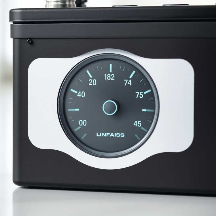 A close-up of a hybrid battery with a gauge or meter showing lifespan indicators, set against a clean, modern background to represent average lifespan expectations and variations among models.