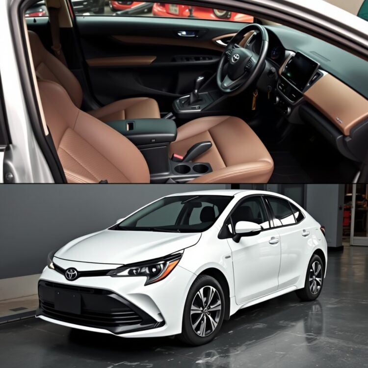 A professional stock photo showcasing a detailed interior and exterior of a Toyota Corolla, emphasizing the importance of regular cleaning and detailing for preservation.