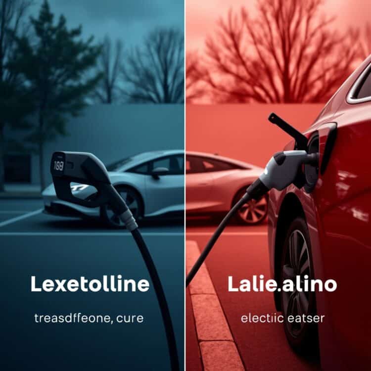 A high-quality stock image comparing a hybrid car to traditional gasoline and electric vehicles, focusing on durability and lifespan differences.