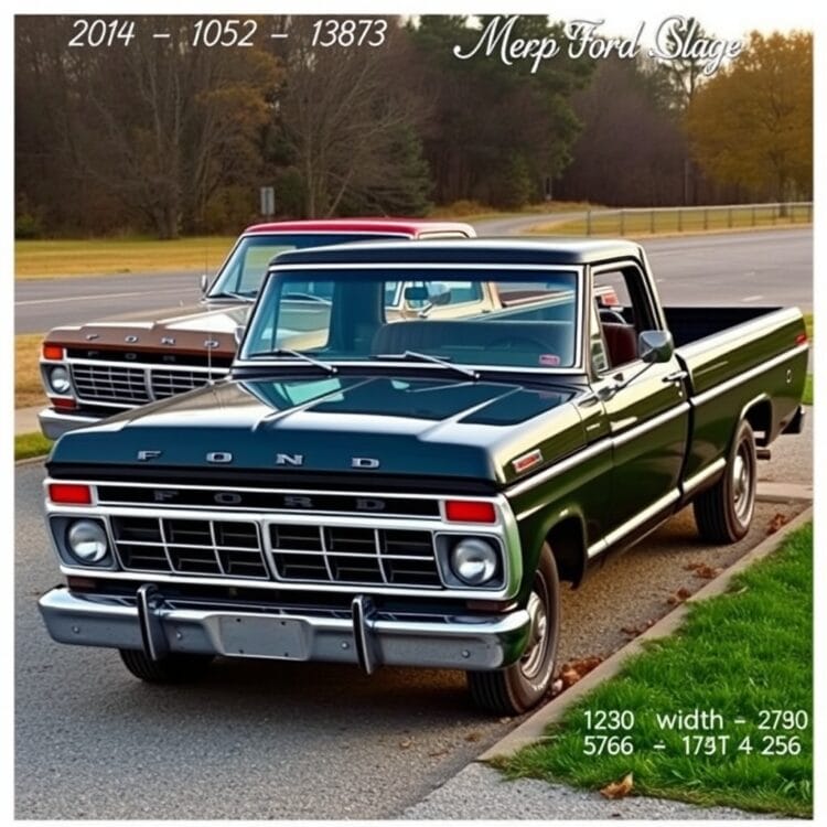 A vintage Ford F-150 parked next to a modern model, showcasing the historical significance and evolution of Ford's flagship truck over the years.