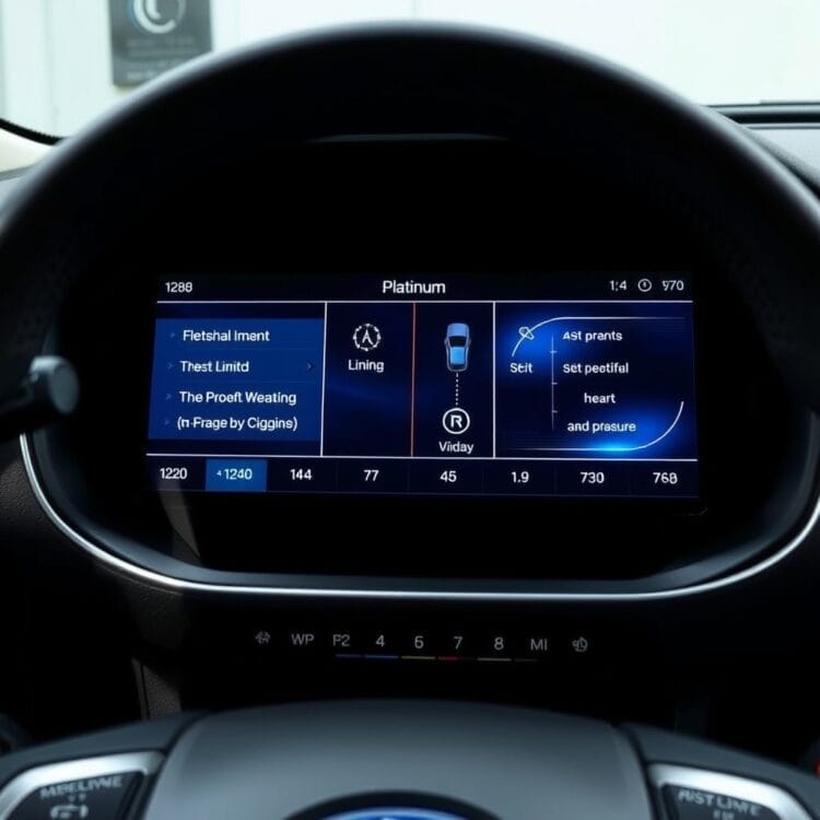 A modern Ford dashboard with advanced infotainment and connectivity options displayed, emphasizing the technological differences between the Limited and Platinum models.