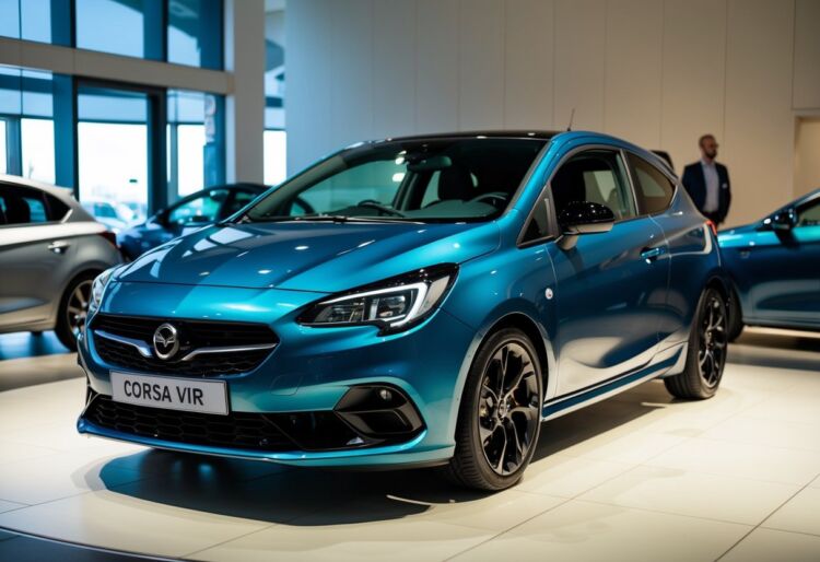 A sleek Corsa VXR sits in a showroom, showcasing its luxurious interior features and comfortable design