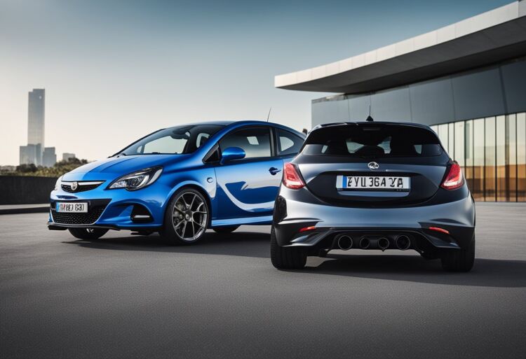 A side-by-side comparison of Corsa VXR specs, with detailed technical information and performance data displayed