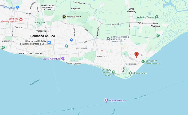 map of southend